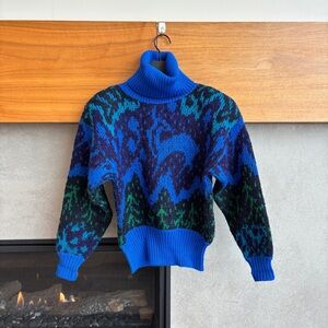 Vintage MISSONI For Saks Fifth Avenue Turtleneck Wool Sweater, Size S